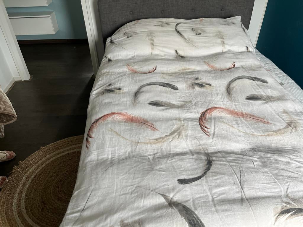 Tweepersoonsbed 140x200 - Comfortabel en Stijlvol, Ophalen, Gebruikt, Tweepersoons, 140 cm