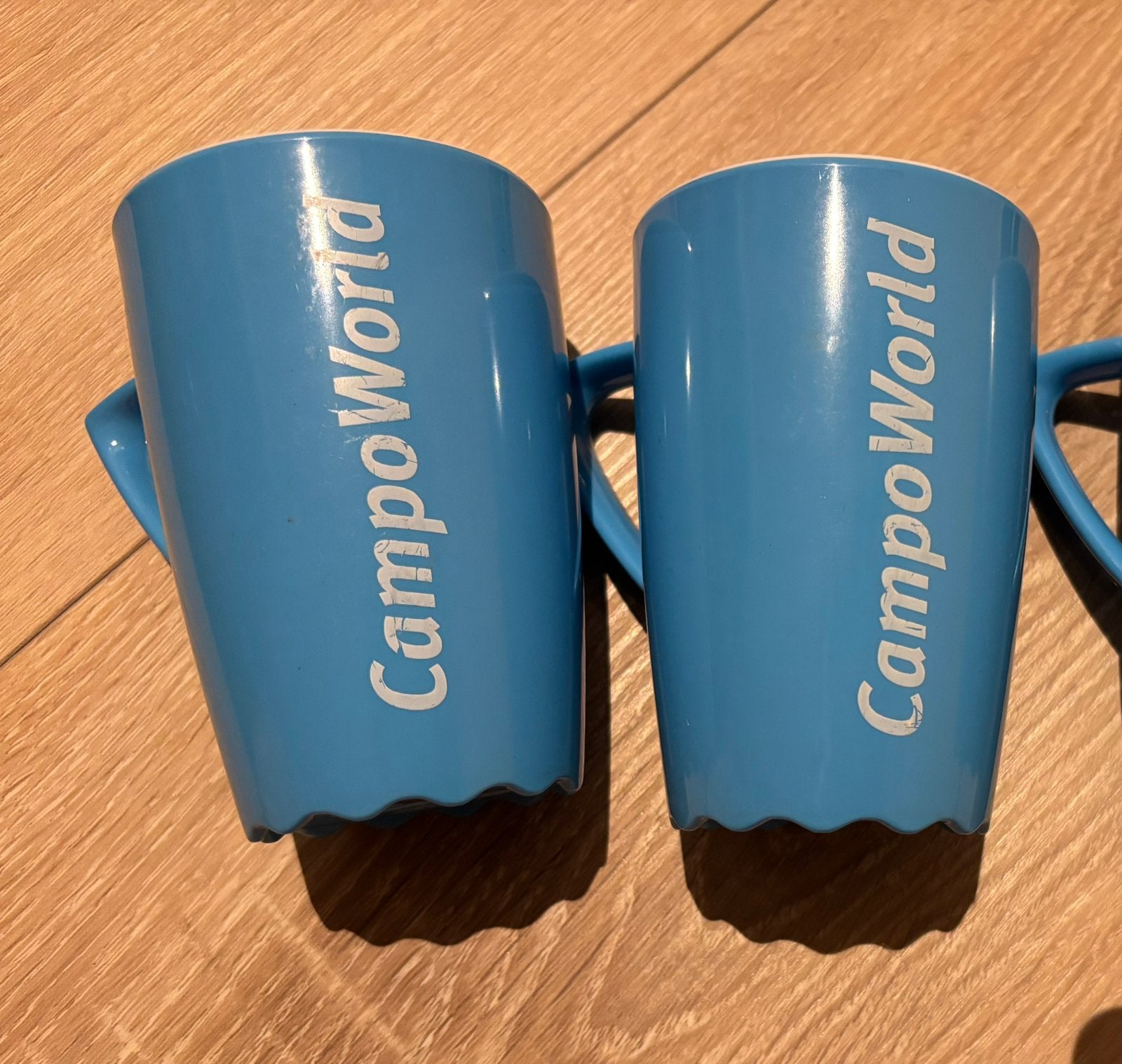 2 x blauwe mepal rosti mokken bekers campingservies, Caravans en Kamperen, Ophalen of Verzenden, Zo goed als nieuw