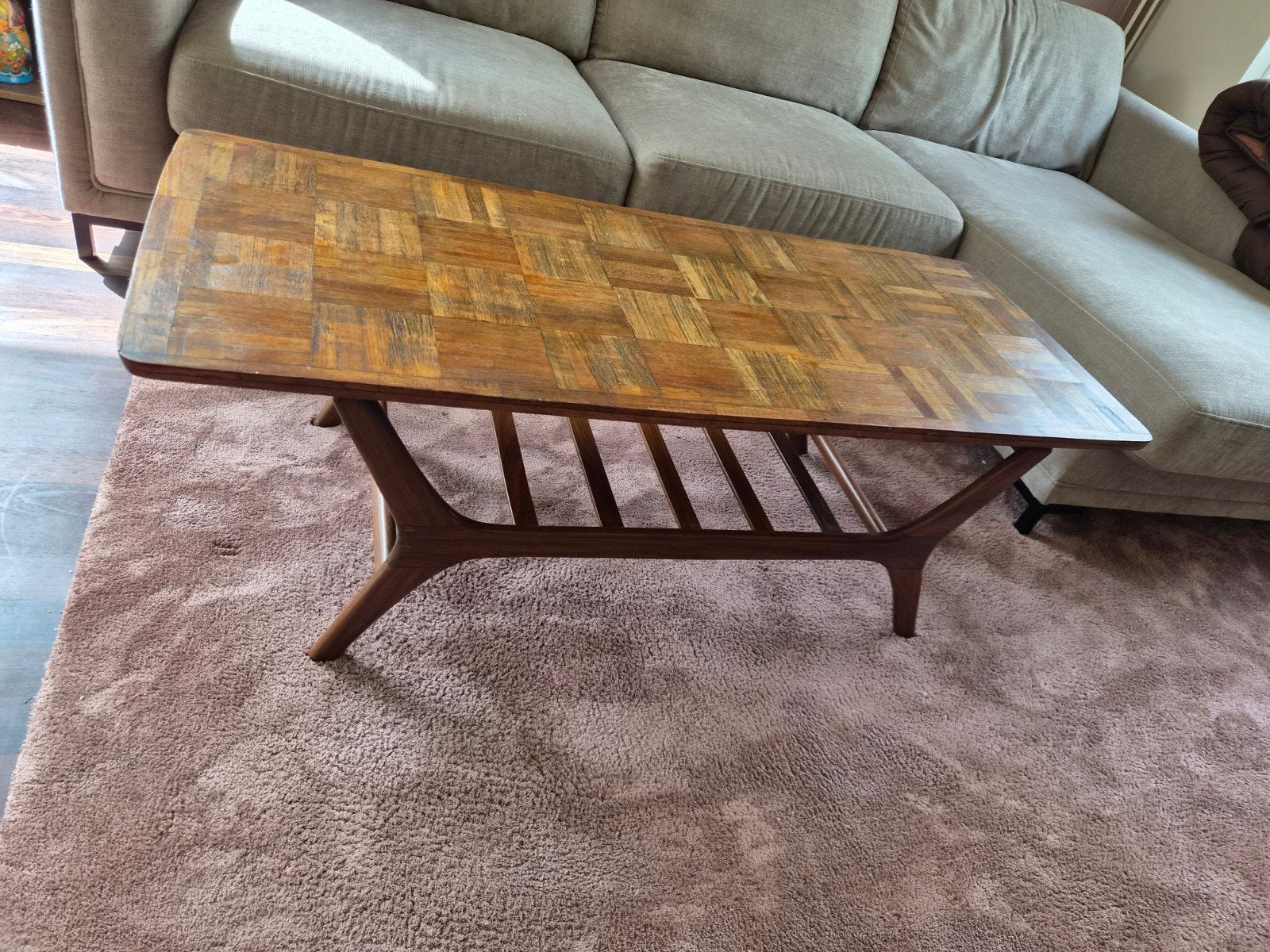 Vintage Salontafel met Mozaïek Blad - Jaren '60 Stijl, Ophalen