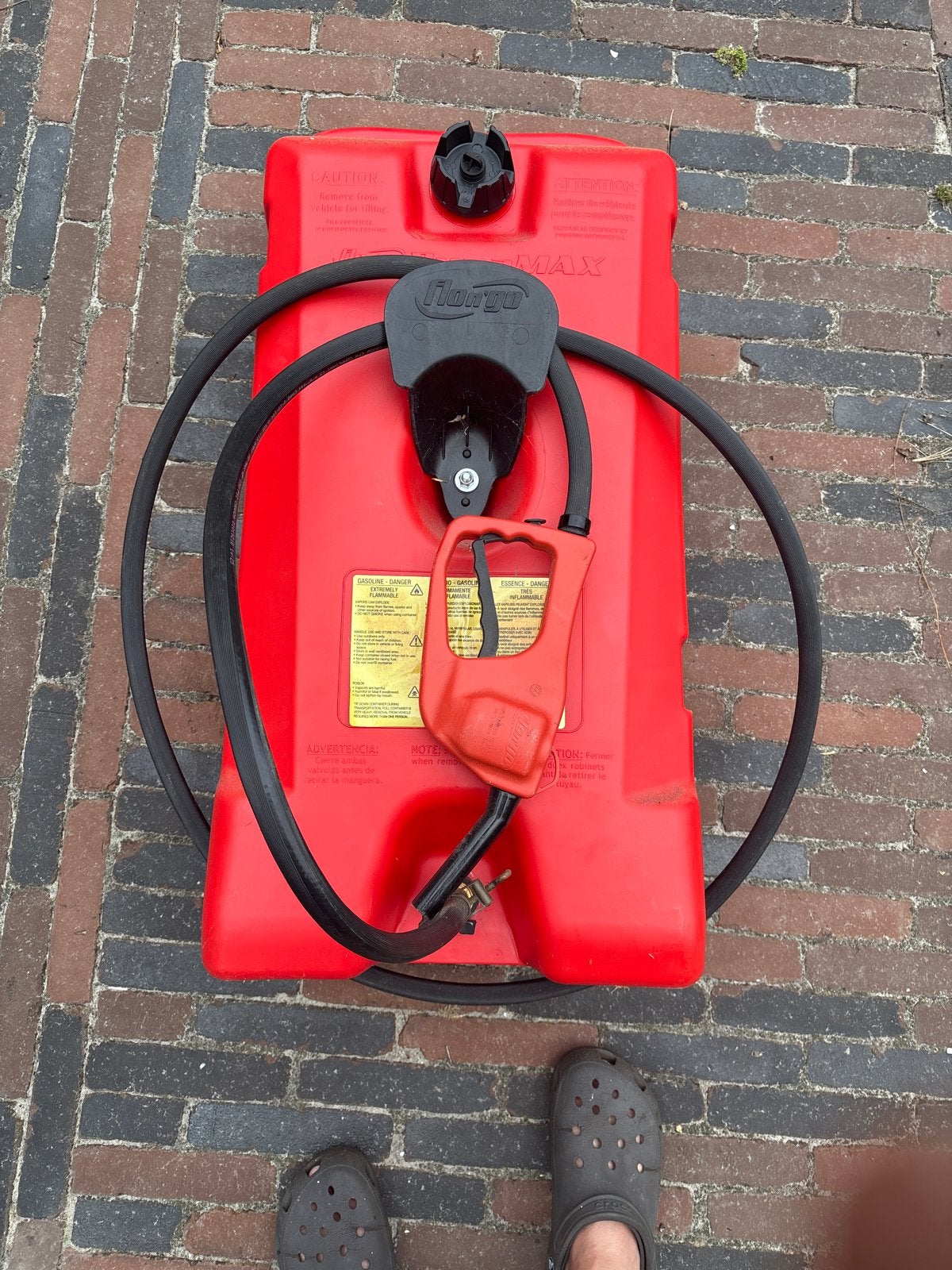Flotango Duramax draagbare brandstoftank met slang, Ophalen, Gebruikt, Motor en Techniek
