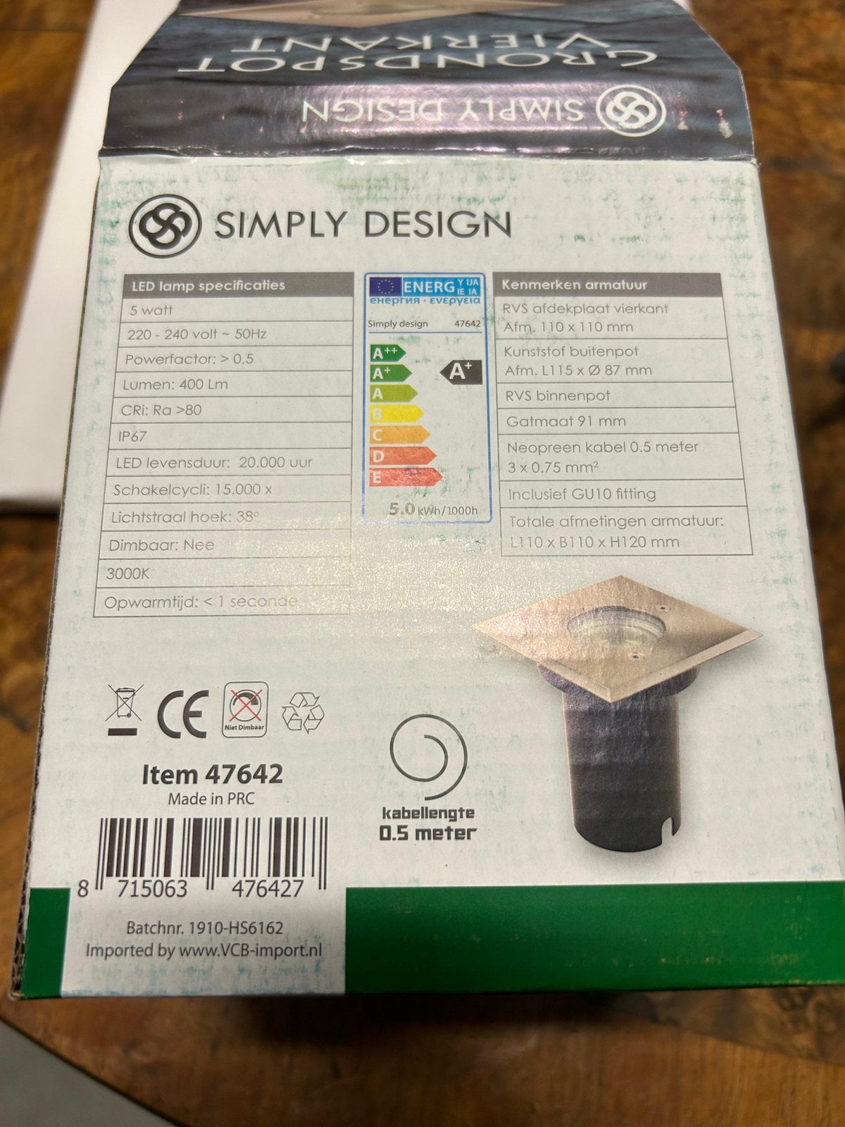 20 RVS LED-grondspots complete partij €200  Mooie partij, Ophalen, Lamp, Minder dan 50 watt, Netvoeding