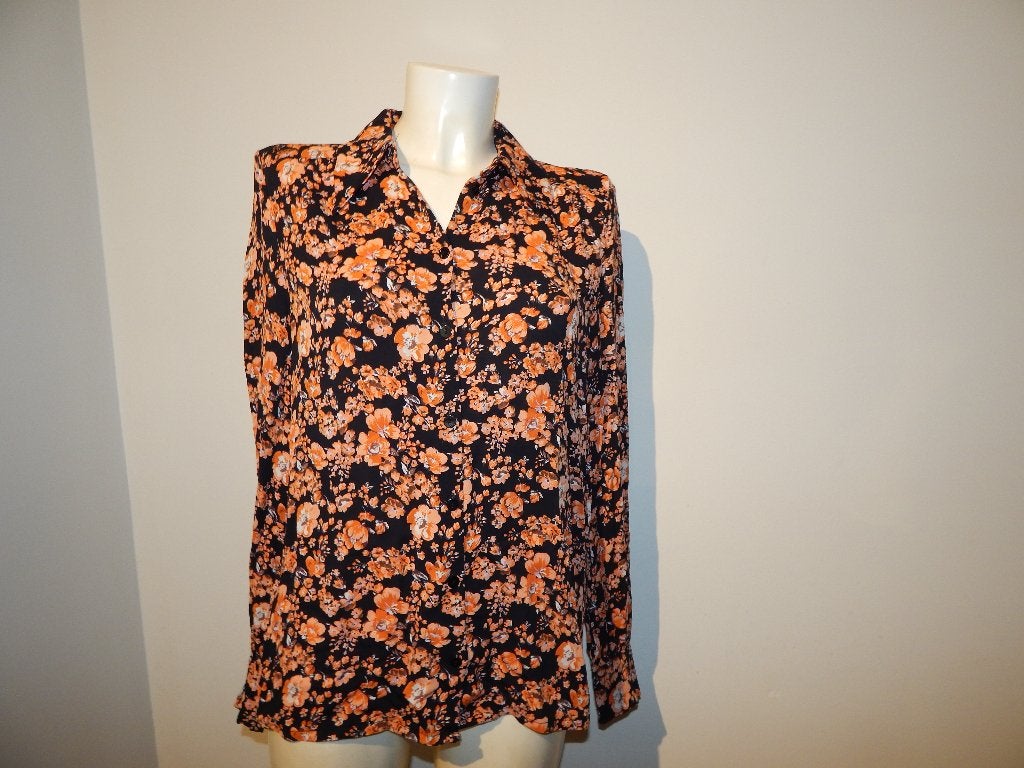 Baum und Pferdgarten bloemen blouse kleur vintage look M