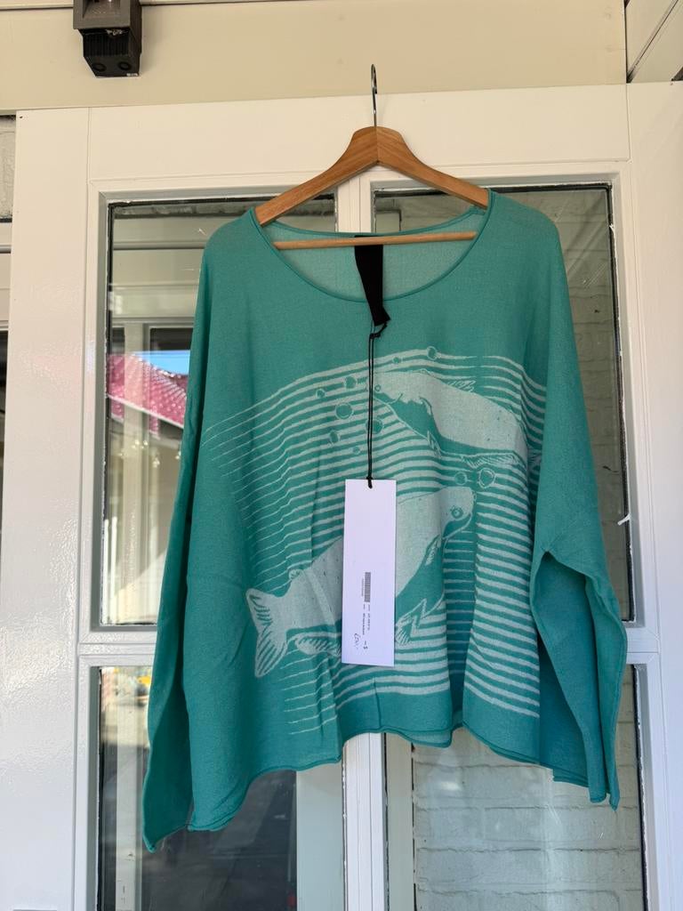 Aqua jacquard trui Rundholz maat OS, Rundholz, Nieuw, Wachtendonk, Info@rundholz.de