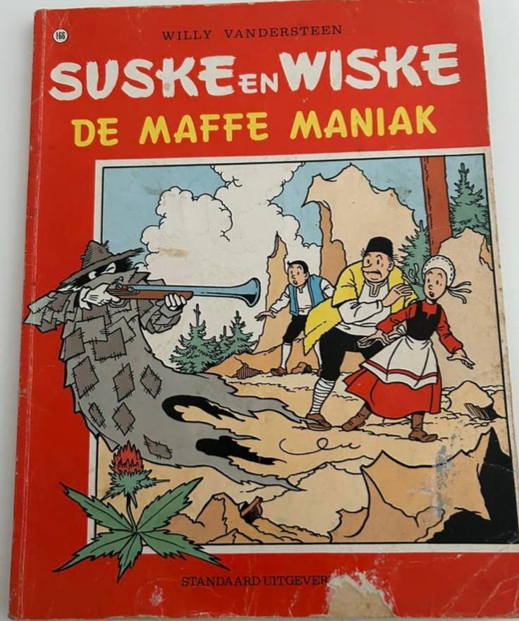 Suske en Wiske 166: De Maffe Maniak - Willy Vandersteen, Eén stripboek, Ophalen of Verzenden, Gelezen