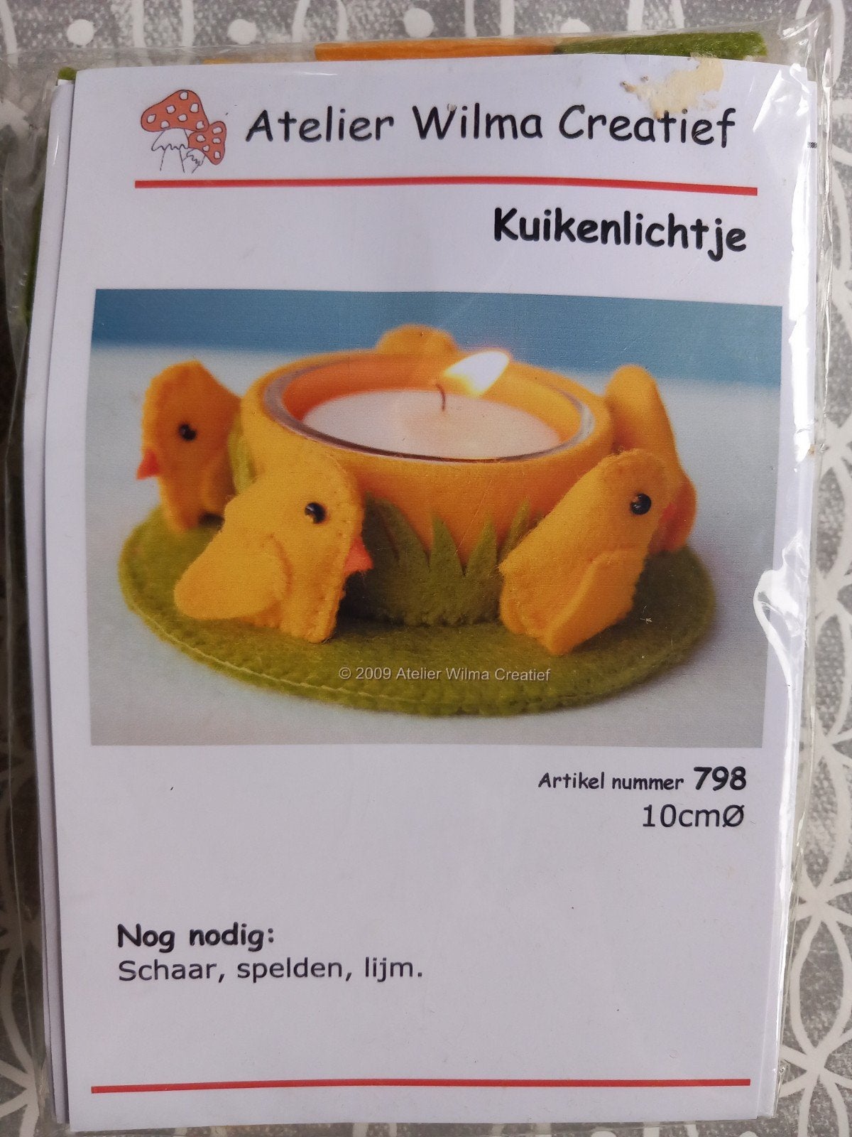 Viltpakket Atelier Wilma Creatief - Kuikenlichtje, Ophalen of Verzenden, Nieuw, Overige typen, Wolvilt