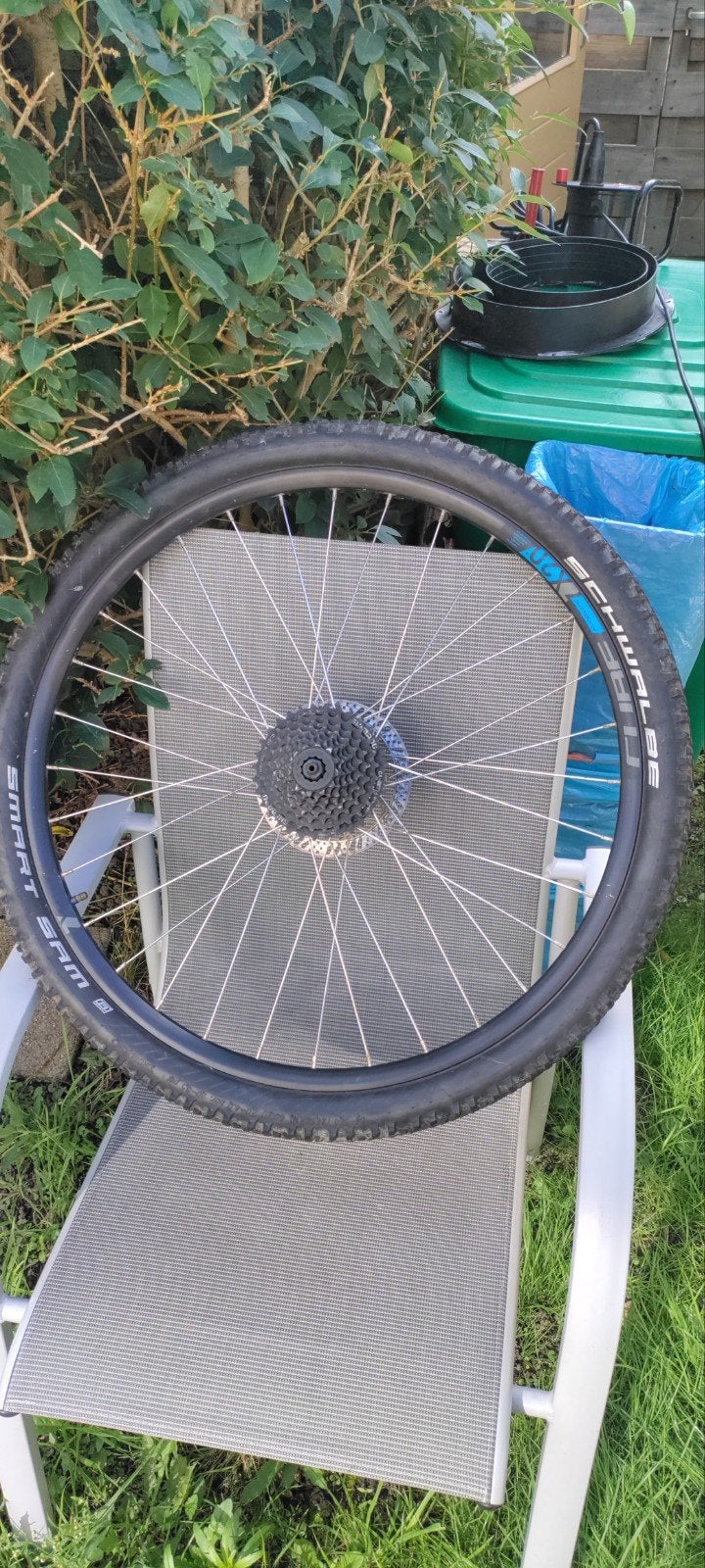 Cube wiel 27.5 inch met Schwalbe Smart Sam band, Wiel, Ophalen of Verzenden, Zo goed als nieuw, Aluminium