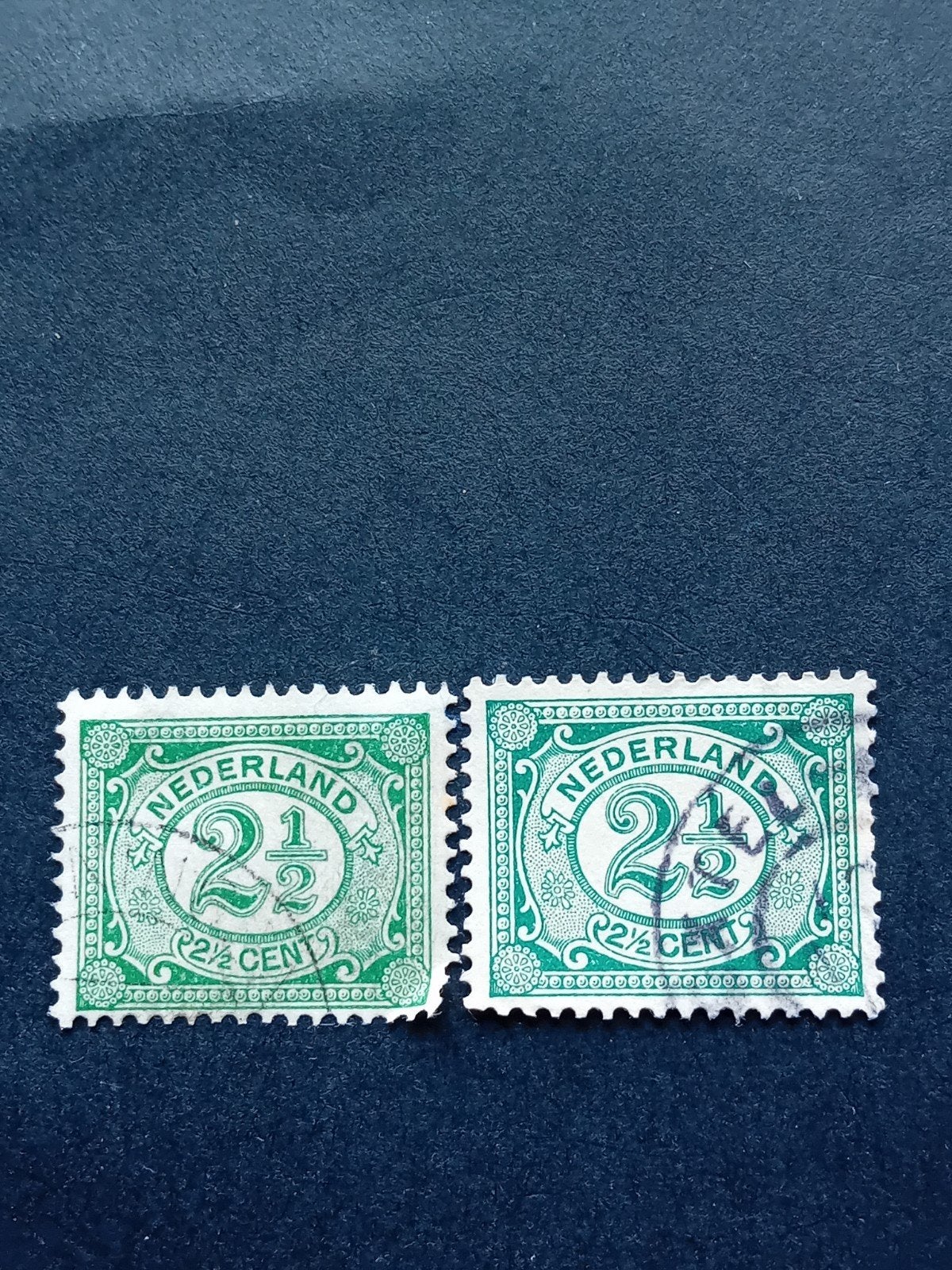 Nederland 2 1/2 cent postzegels (2 stuks), Postzegels en Munten, Postzegels | Nederland, Ophalen of Verzenden, T/m 1940, Gestempeld