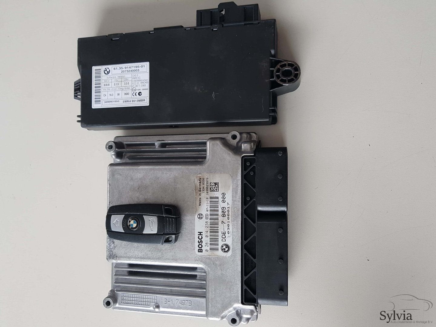 Startset Contactslot + ECU CAS3 BMW 5 serie E60 E61  N47D20, Auto-onderdelen, Gebruikt, -, -, Ophalen of Verzenden
