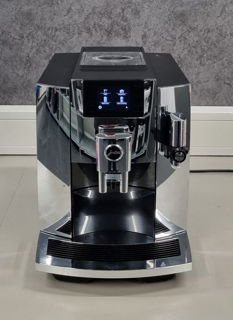 Jura E8 EB Chrome MET GARANTIE EN SERVICEBEURT, Witgoed en Apparatuur, Koffiezetapparaten, Refurbished, Koffiemachine, 10 kopjes of meer