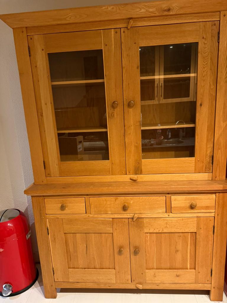 Eiken zware buffetkast, Huis en Inrichting, Kasten | Buffetkasten, Ophalen, Gebruikt, 100 tot 150 cm, 200 cm of meer