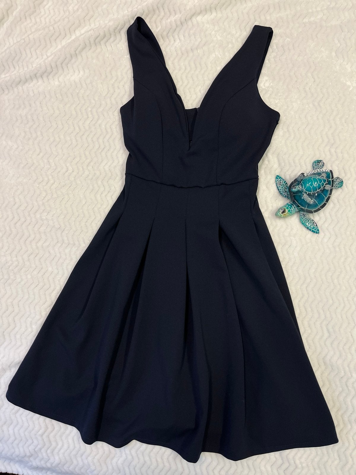 Donkerblauwe Galajurk/Cocktailjurk van WalG, Kleding | Dames, Blauw, Ophalen of Verzenden, Zo goed als nieuw, Maat 36 (S)