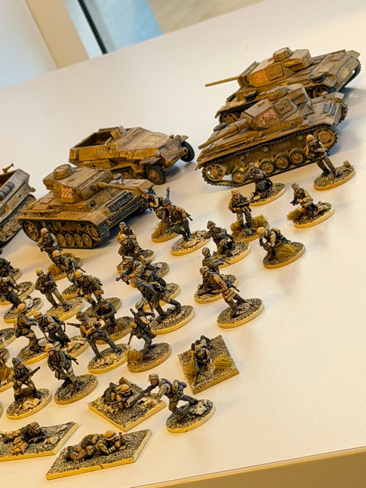 WW2 Bolt Action 28mm German Afrika Korps Leger Pro Painted, P, P, P, Ophalen of Verzenden