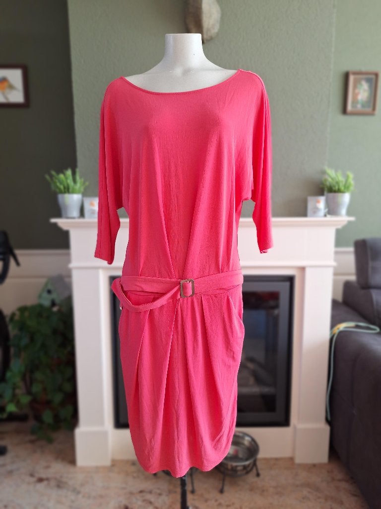 Sandro Ferrone prachtige roze jurk L 42, Kleding | Dames, Verzenden, Zo goed als nieuw, Knielengte, Roze