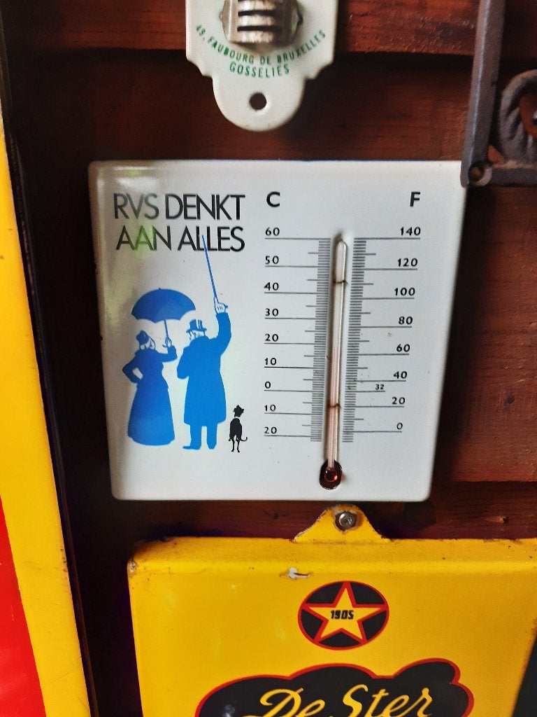 orgineel emaille bord rvs verzekering,aparte uitvoering, Ophalen of Verzenden