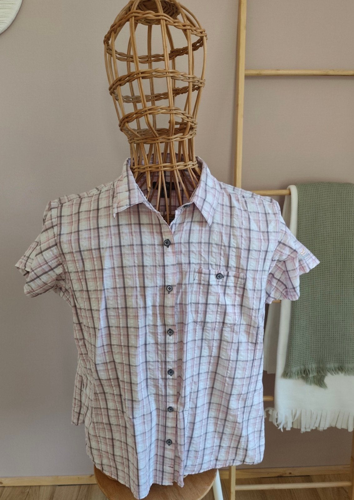 Regatta Great Outdoors geruit shirt korte mouw, Maat 46/48 (XL) of groter, Regatta Great Outdoors, Korte mouw, Gedragen