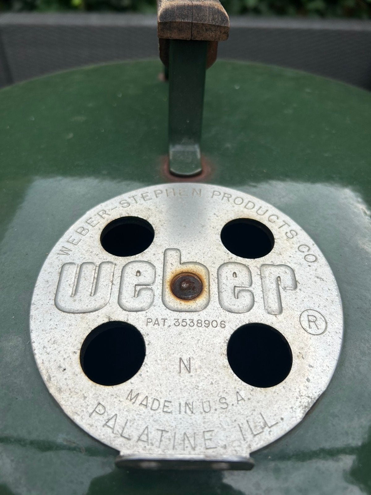 Vintage Weber Kettle groen | nieuwe onderdelen, Ophalen, Gebruikt, Met accessoires
