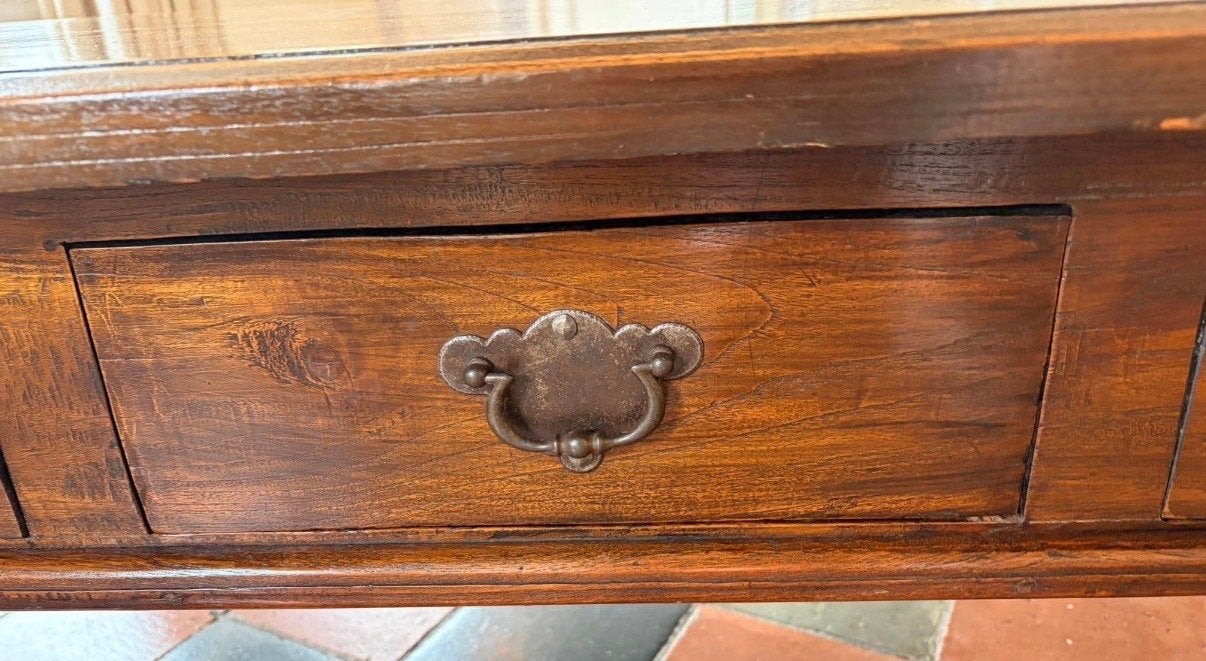 Antieke salontafel met 3 lades  (Arcade Antiek Beekbergen), Ophalen, 50 – 75, Gebruikt, 100 tot 150 cm