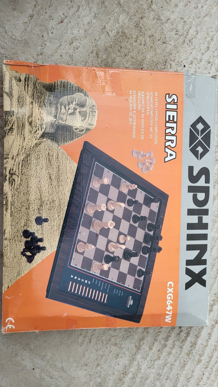Sphinx Sierra CXG647W Elektronisch Schaakspel/schaakcomputer, Een of twee spelers, Ophalen of Verzenden, Gebruikt, Sphinx