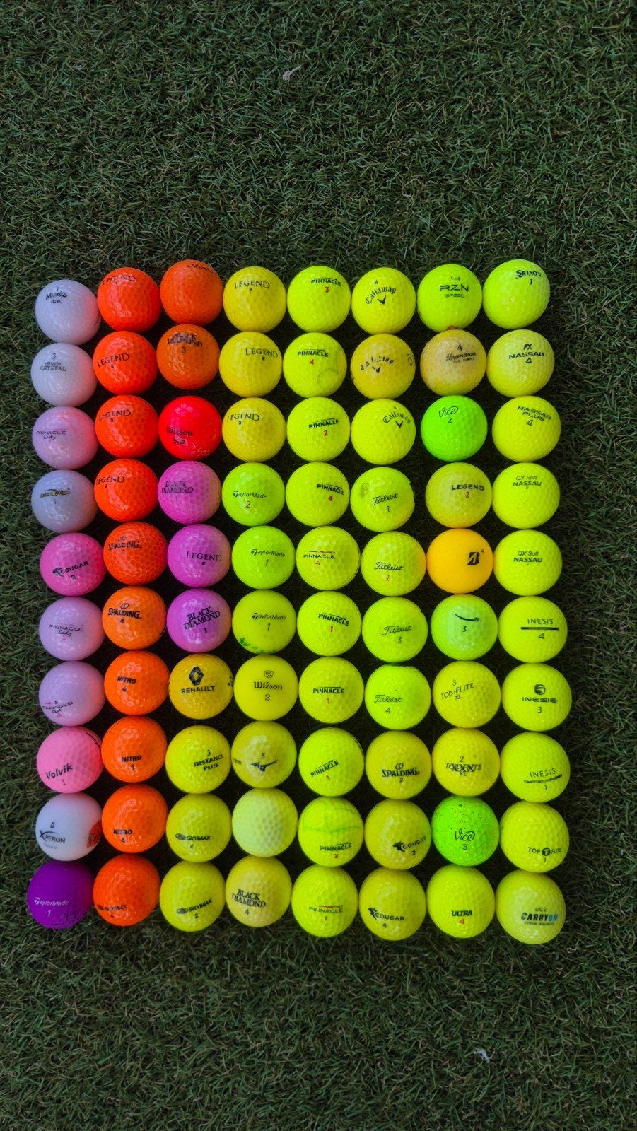 Te koop 80 nette schone gekleurde golfballen., Sport en Fitness, Ophalen of Verzenden, Gebruikt, Bal(len), Overige merken