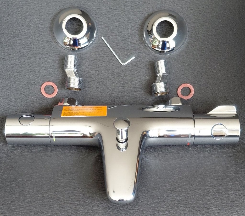 Thermostatische badmengkraan Grohe Grohterm 800, Ophalen of Verzenden, Zo goed als nieuw, Chroom, Kraan