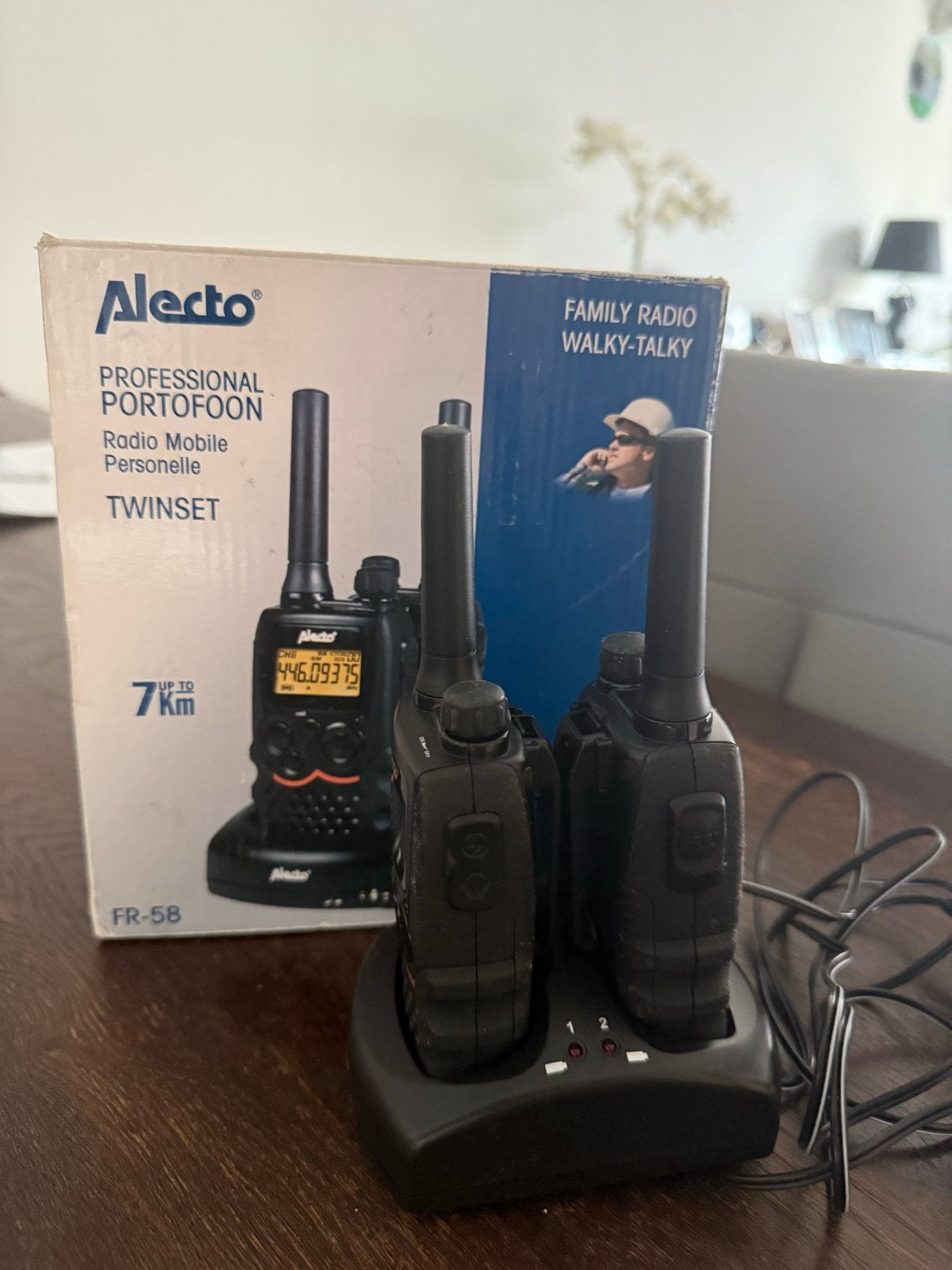 Alecto FR-58 Portofoon Twinset - Tot 7 km bereik, Ophalen, Gebruikt, 5 tot 15 km, Portofoon of Walkie-talkie