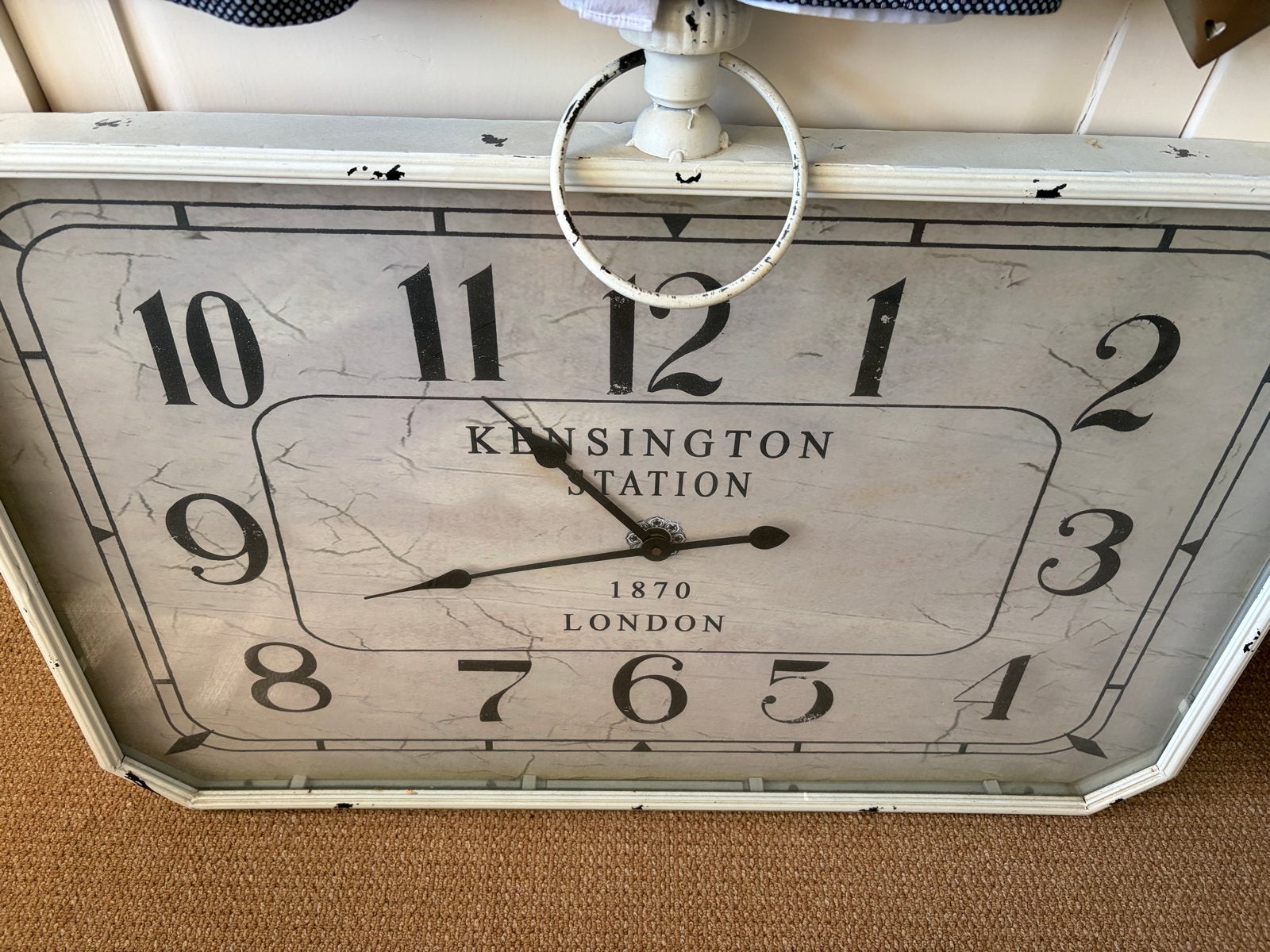 Grote wandklok 'Kensington Station London 1870', Ophalen of Verzenden