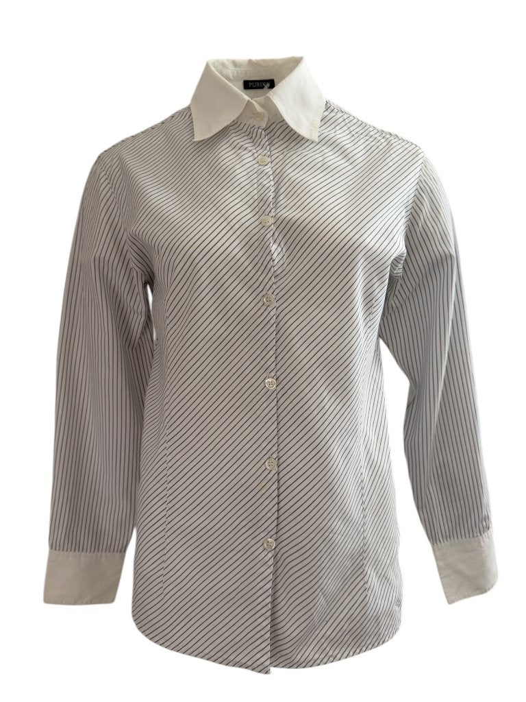 Purdey blouse M, Maat 38/40 (M), Blauw, Ophalen of Verzenden, Zo goed als nieuw