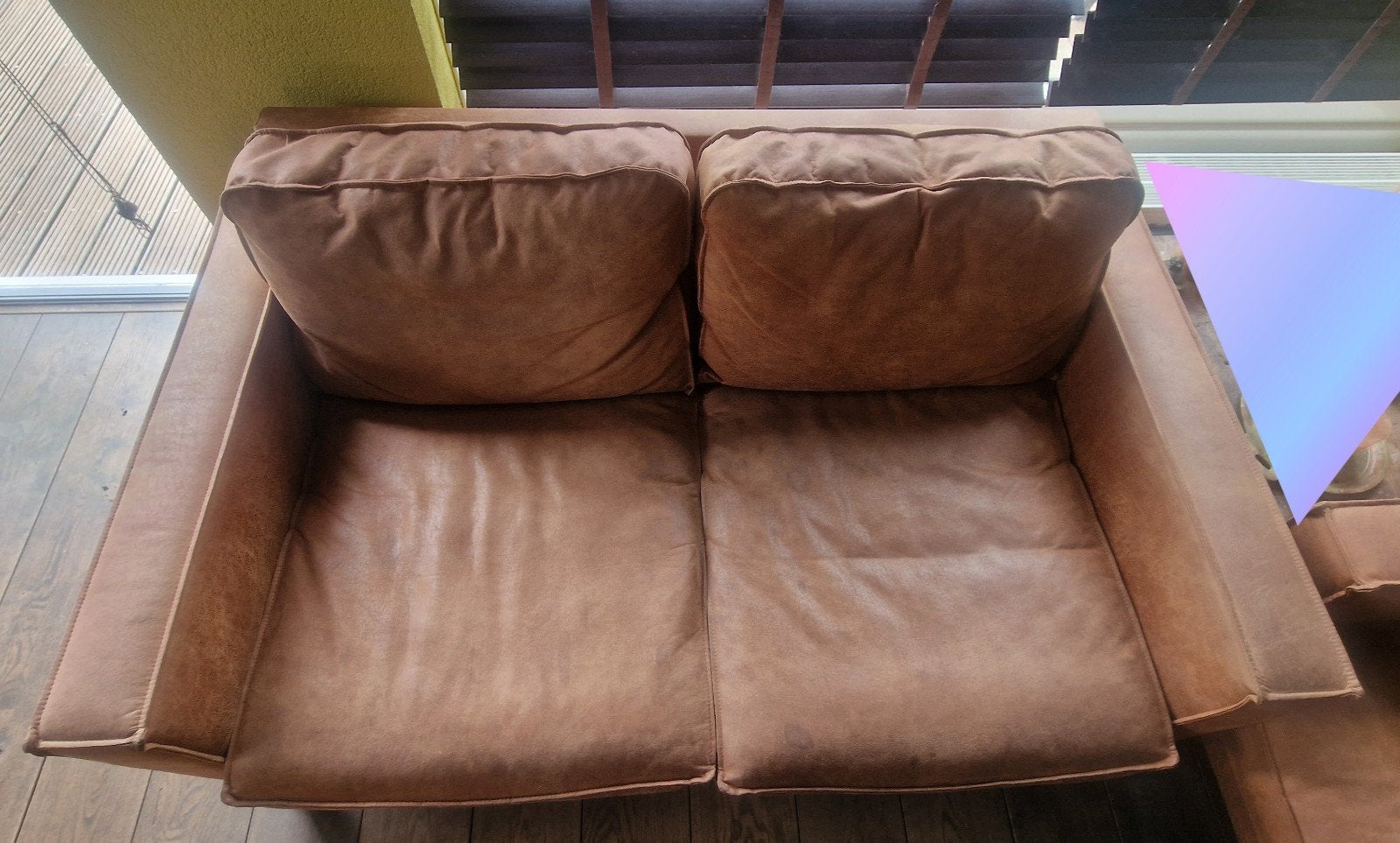 Mooie echt leren 2-zits bank - comfortabel en in goede staat, Ophalen, Gebruikt, 150 tot 200 cm, Tweepersoons