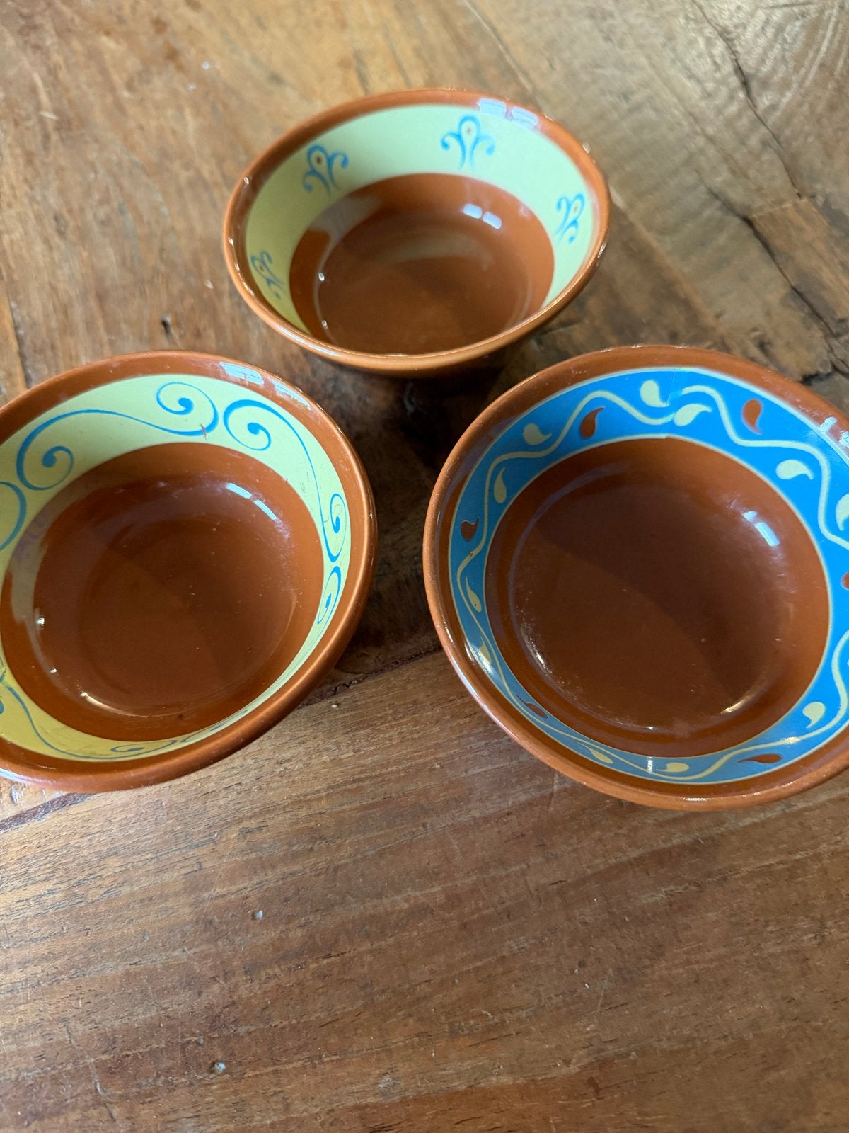Mexicaanse stijl schaaltjes voor olijven of nootjes, Gebruikt, Handbeschilderd, Schaal, Ophalen of Verzenden