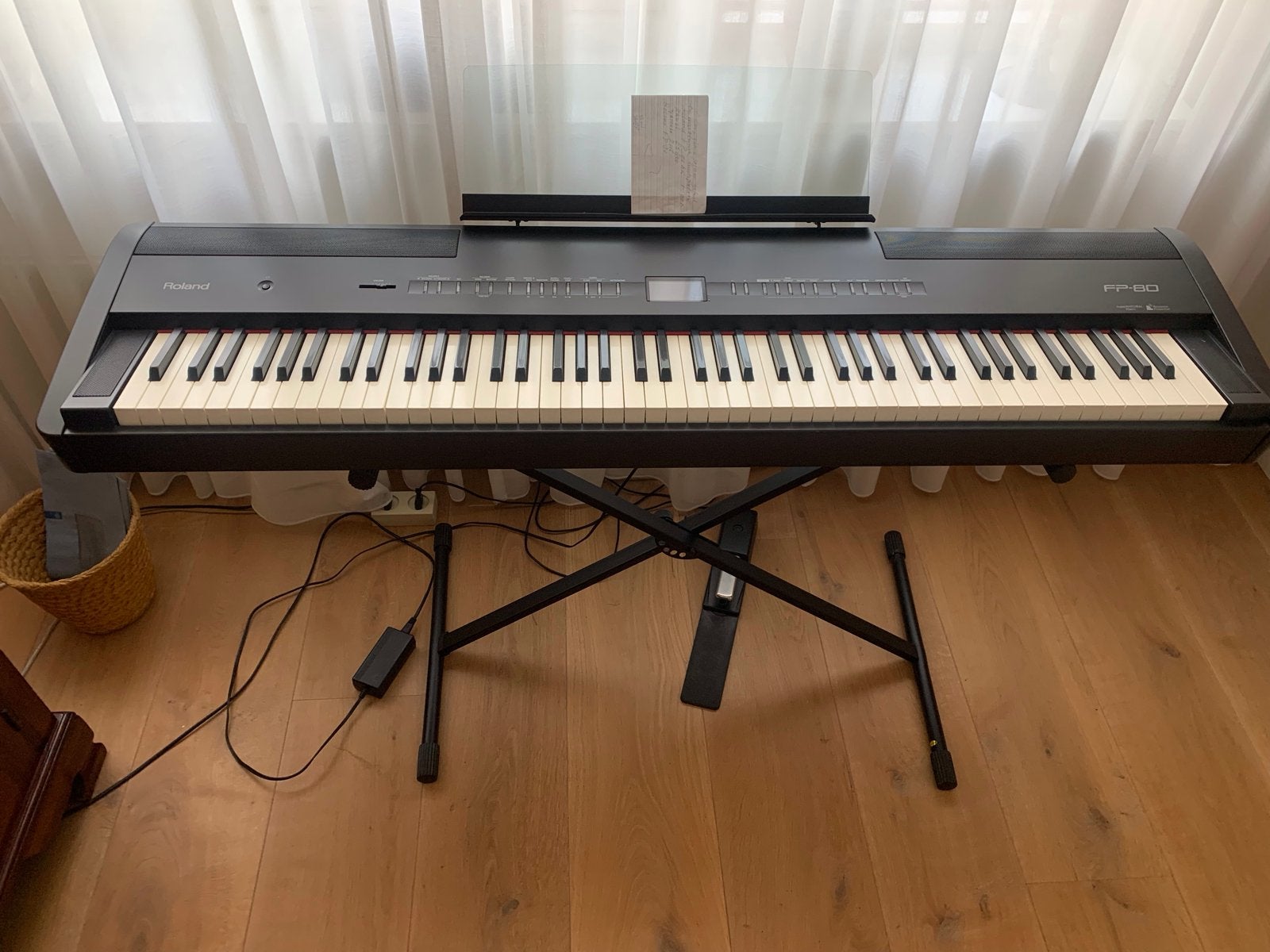 Roland FP-80 Digitaal Piano - Zo goed als nieuw, Ophalen, Zwart, Digitaal, Zo goed als nieuw