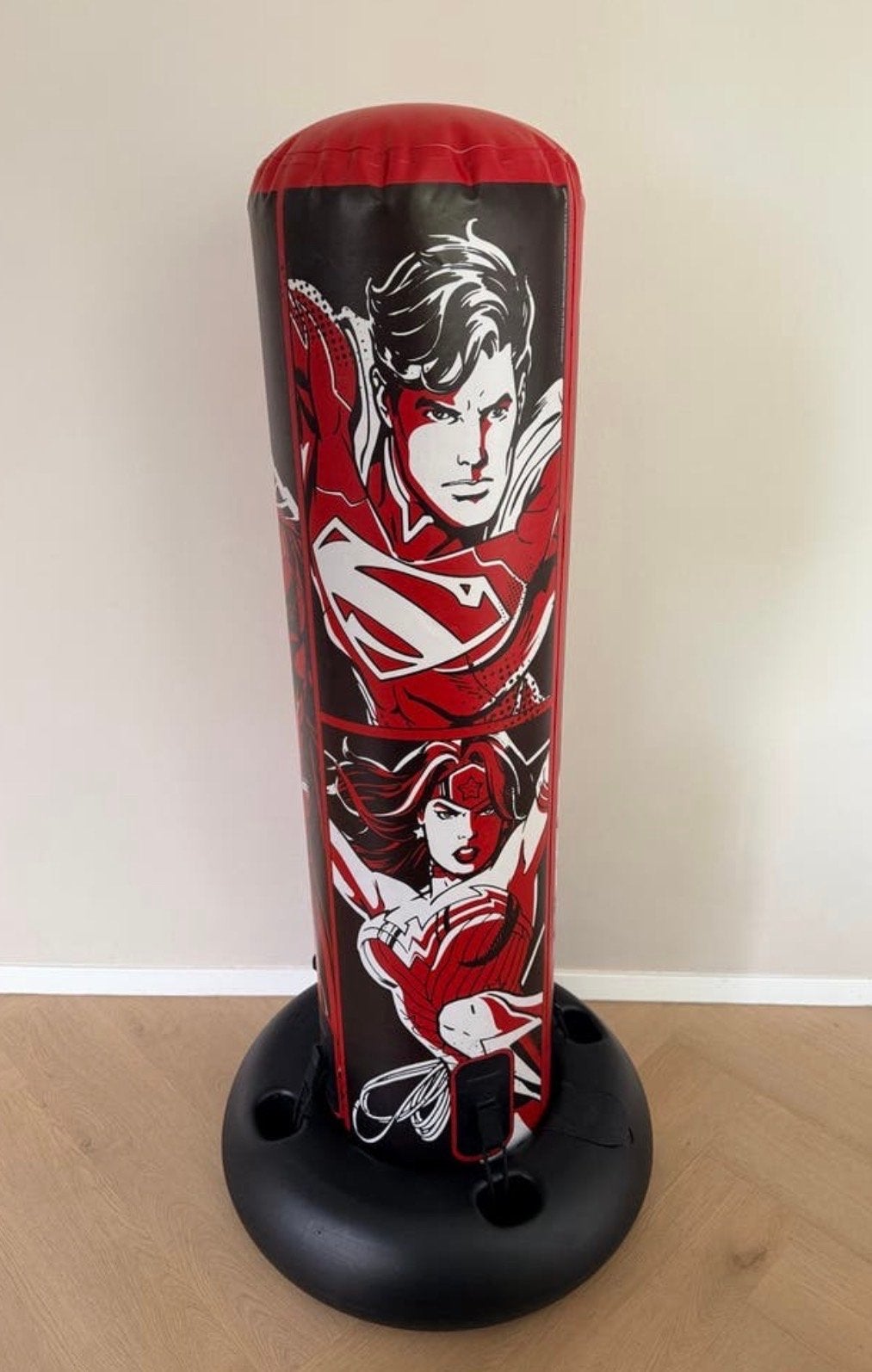 Outshock Justice League Opblaasbare Bokspaal 160cm, Ophalen of Verzenden, Gebruikt, Boksbal