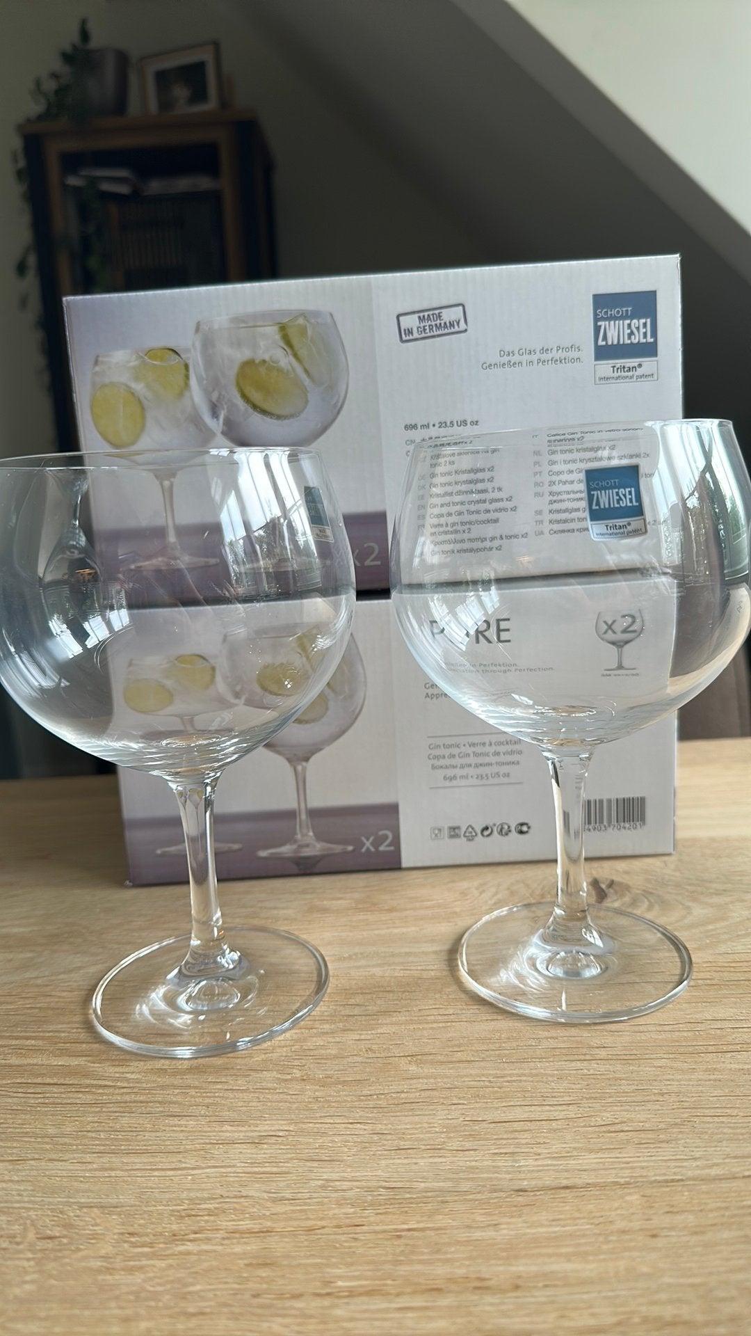 6 Nieuwe Schott Zwiesel Gin Tonic Glazen - Pure Collectie, Verzenden, Nieuw, Overige typen