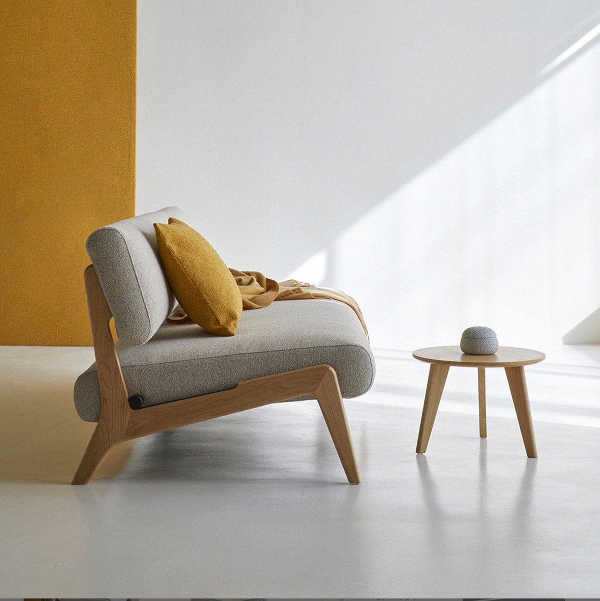 Innovation Living design slaapbank, Ophalen, 90 cm, Eenpersoons, Zo goed als nieuw