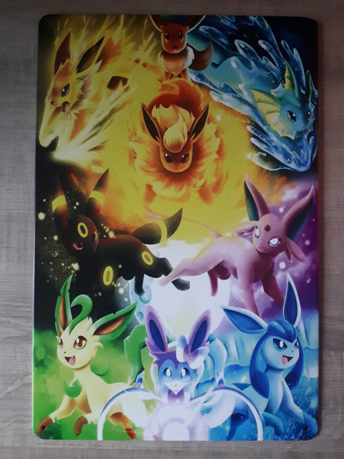 Pokemon Eevee Fel 20x30 cm Metalen Reclamebord, Ophalen of Verzenden, Nieuw, Reclamebord