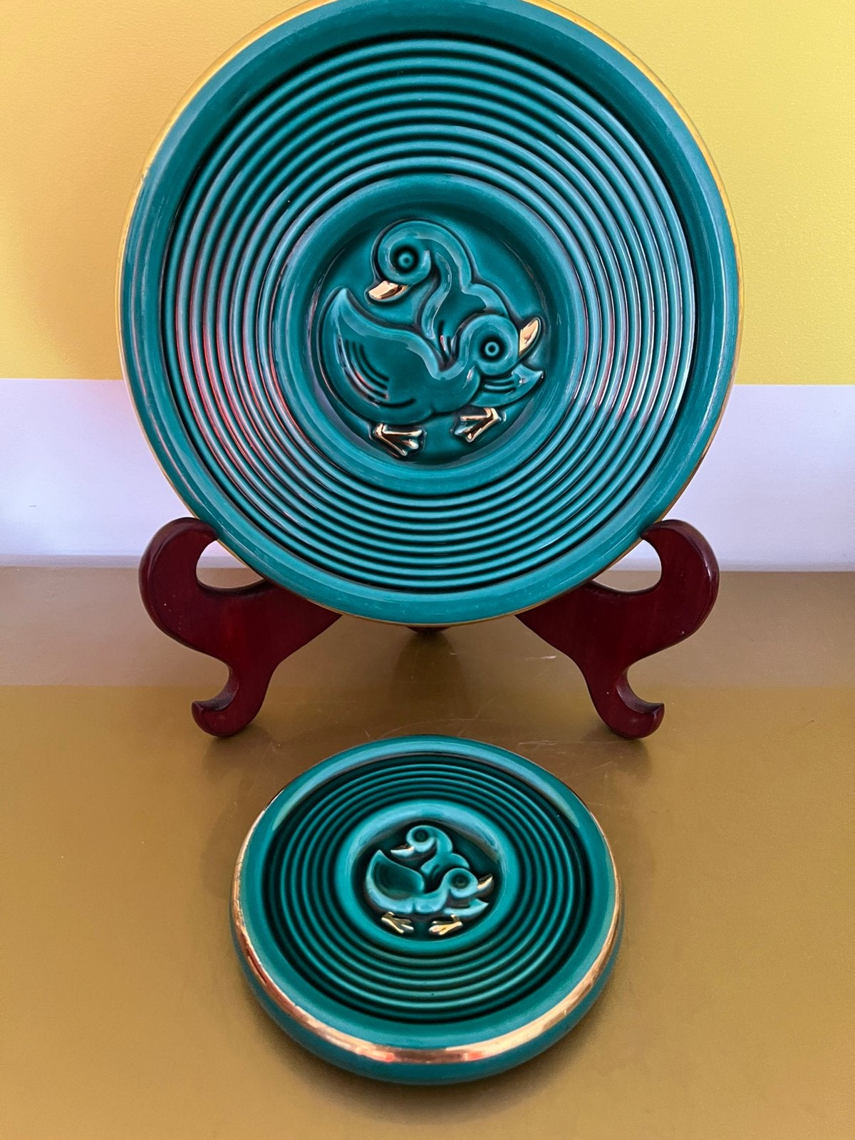 VALLAURIS. —  ART DECO. STYLE COASTERS. —  2 STUKS., Ophalen of Verzenden