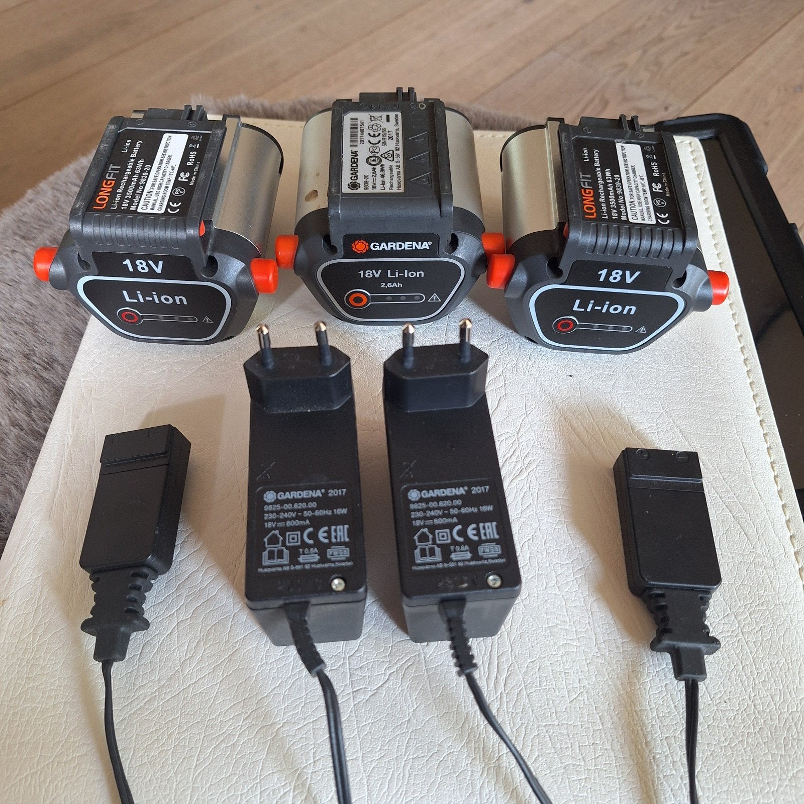 Gardena Accu's en Opladers Set - 3x 18V Li-ion, Ophalen of Verzenden