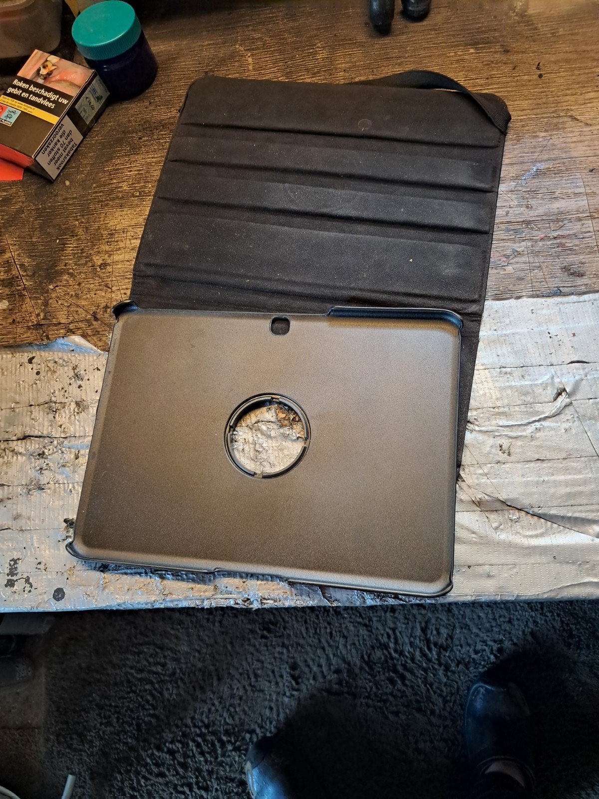 10 inch tablet hoes - Zwart, bescherming voor- en achterkant, Ophalen of Verzenden, Gebruikt, 10 inch, Bescherming voor- en achterkant