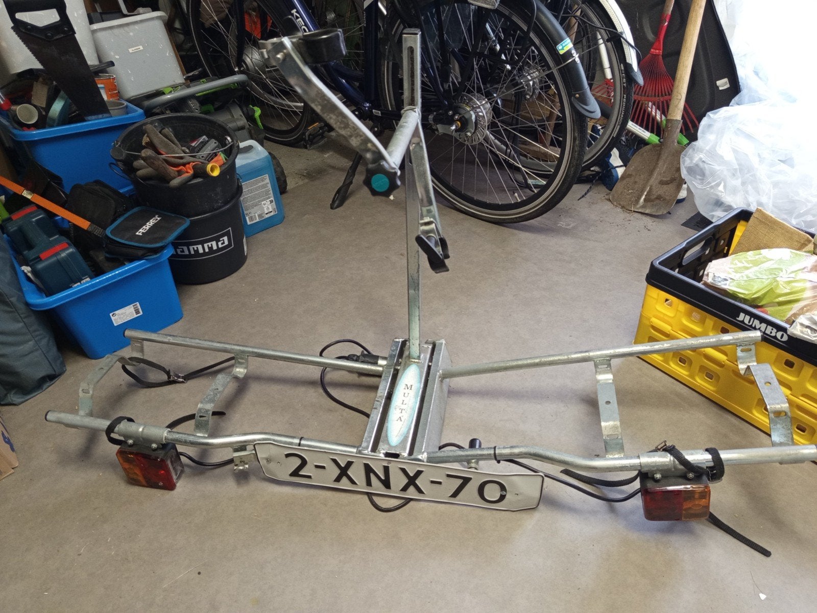 Stevige fietsendrager voor 2 fietsen met verlichting, Ophalen, Gebruikt