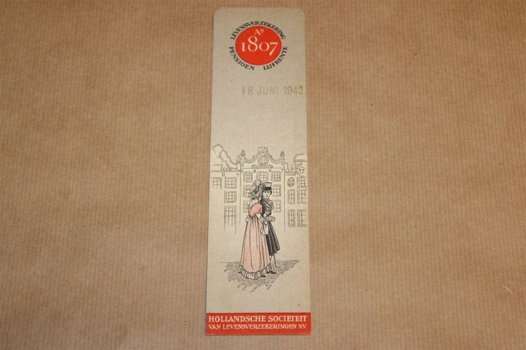 Boekenlegger - Hollandsche Sociëteit 1807 - Ca 1930, Ophalen of Verzenden, Zo goed als nieuw, Reclame