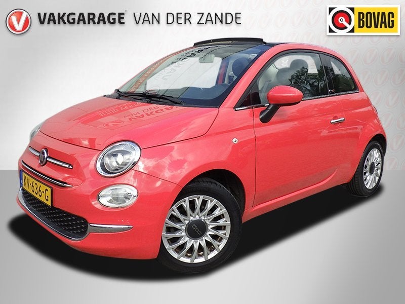 Fiat 500 Cabriolet Automaat 0.9 TwinAir Turbo Lounge, Leder,, Auto's, Gebruikt, Cabriolet, Bedrijf, 26 km/l
