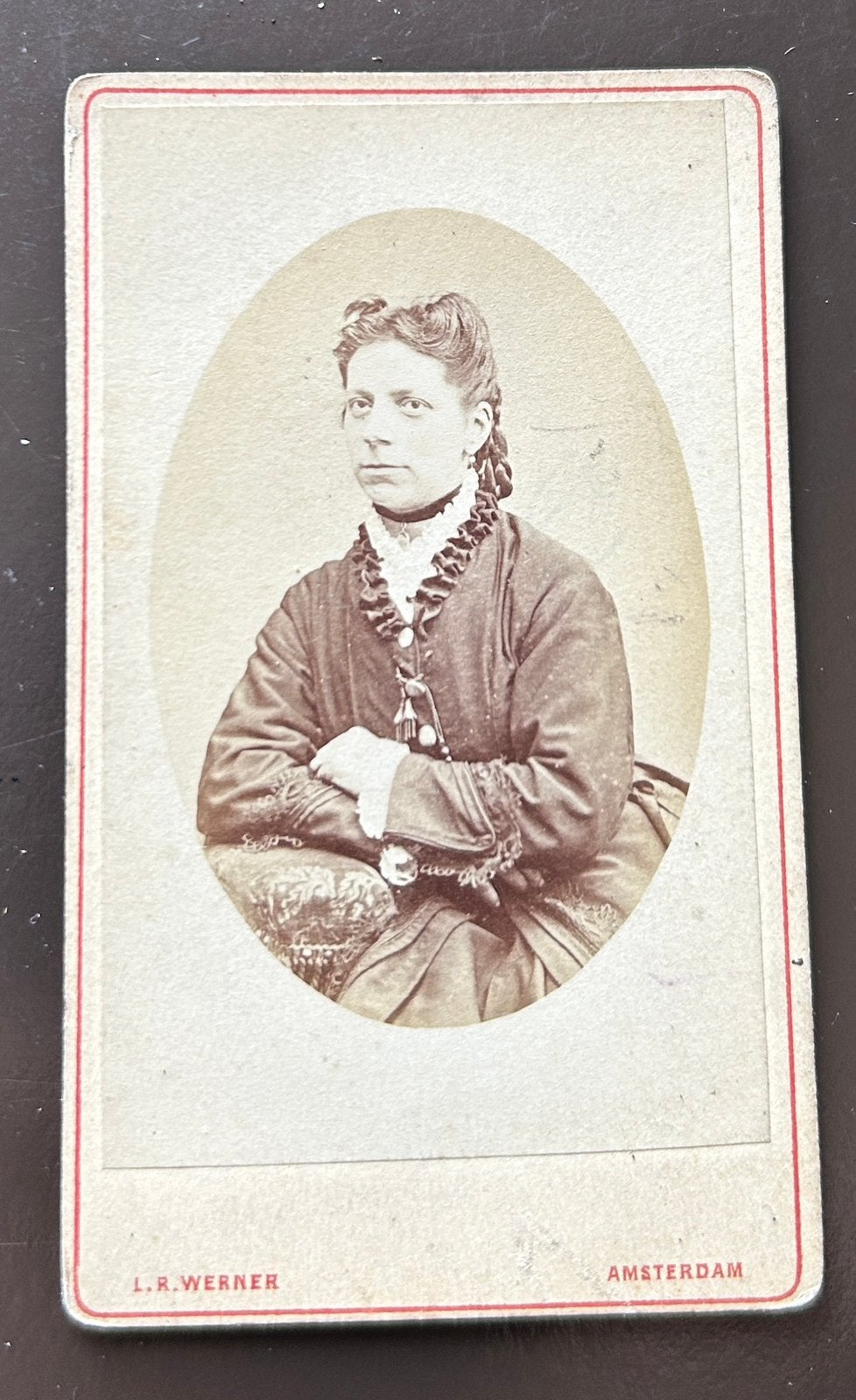 Cdv L.R. Werner fotogrsaf Amsterdam ca. 1875, Ophalen of Verzenden, Voor 1940, Zo goed als nieuw