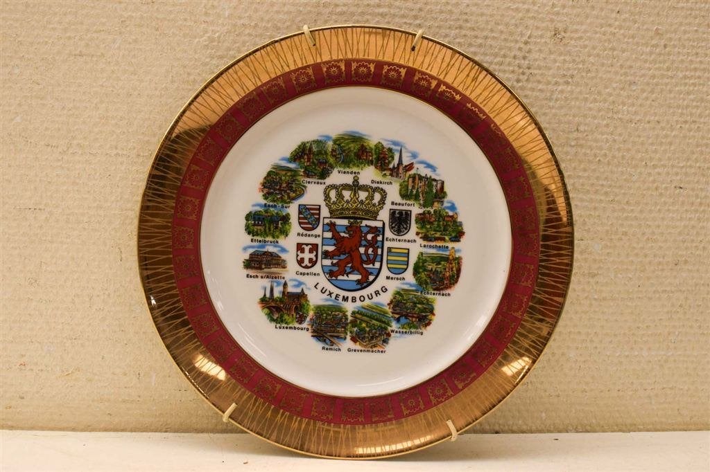 Mitterteich Bavaria Vintage Luxembourg Souvenir wandbord 475, Ophalen of Verzenden, Gebruikt