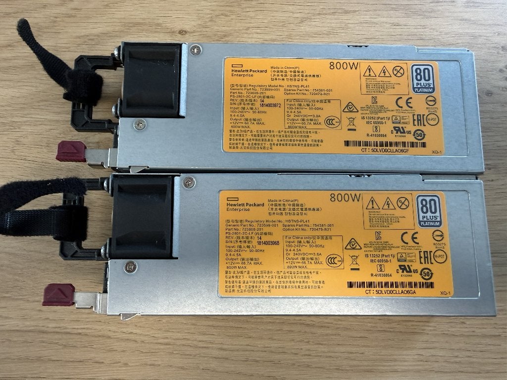 HP 800W Flex Slot Platinum Server Voeding 754381-001, Computers en Software, Ophalen of Verzenden, Gebruikt, Onbekend, Hot swappable onderdelen
