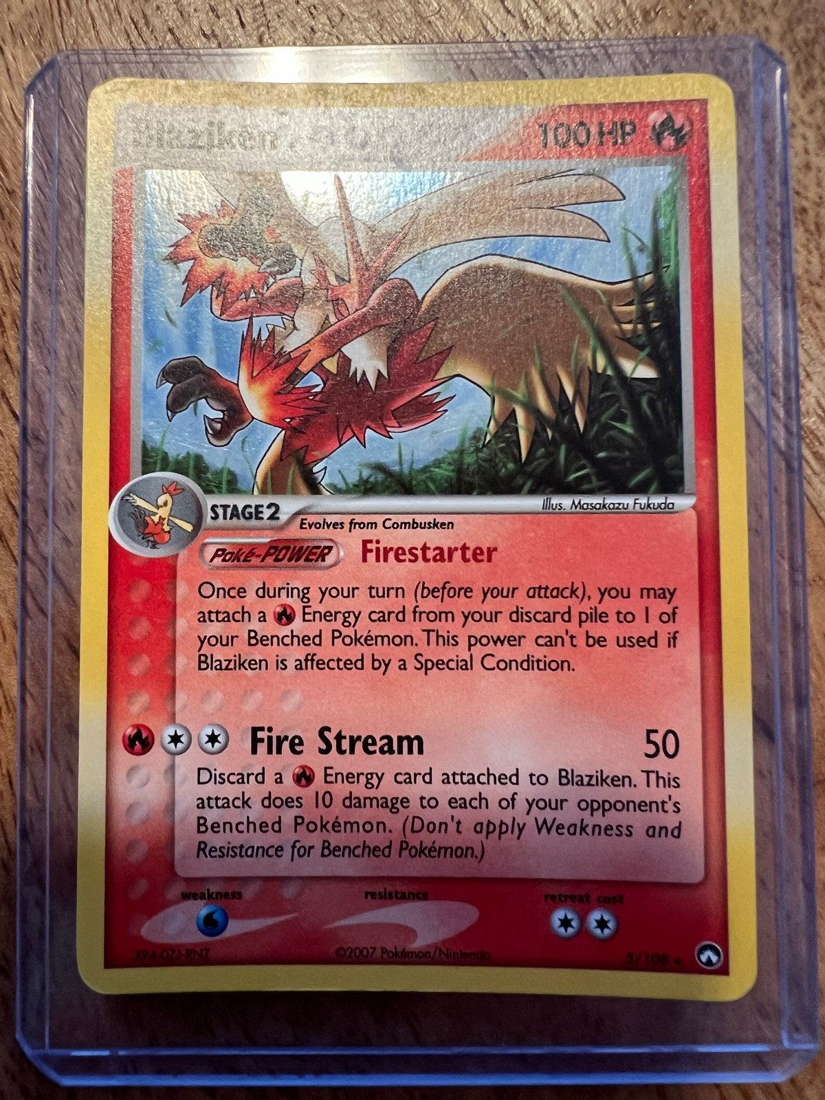 Pokémon Blaziken 5/108 EX Power Keepers Holo Rare, Ophalen of Verzenden, Zo goed als nieuw, Losse kaart, Foil