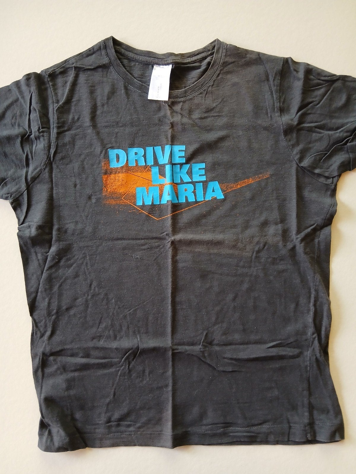 Drive Like Maria - vintage t-shirt L, Ophalen of Verzenden, Gedragen, Maat 52/54 (L), Zwart