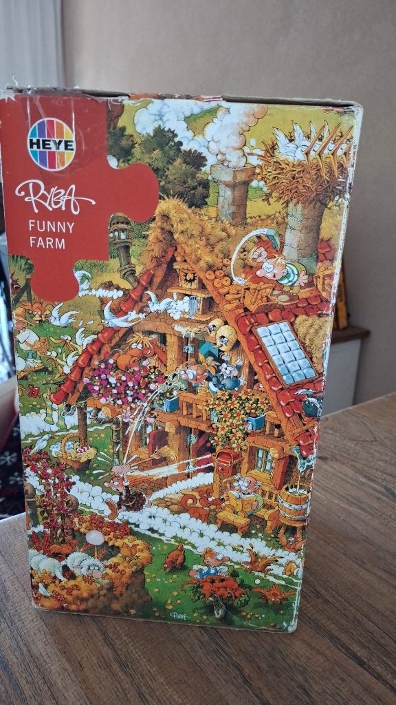 Loup Heye Funny farm puzzel 1500, Ophalen of Verzenden, 500 t/m 1500 stukjes, Gebruikt, Legpuzzel