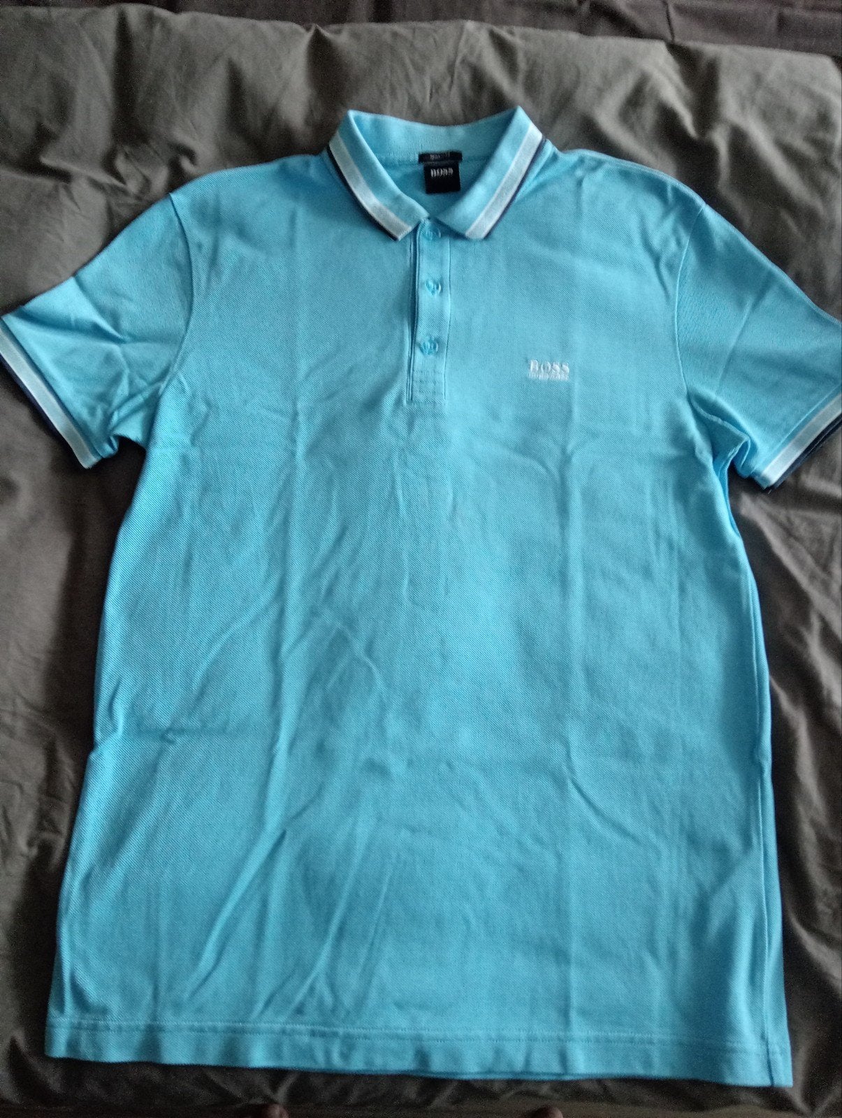 BOSS Hugo Boss Polo Shirt - Maat L - Zo goed als nieuw, Kleding | Heren, Polo's, Maat 52/54 (L), Blauw, Ophalen of Verzenden, Zo goed als nieuw