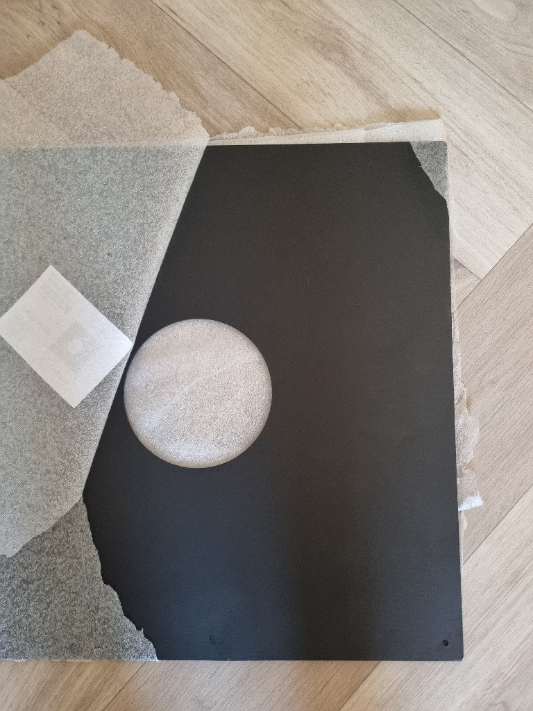 Vierkante afdekplaat/rozet 45 x 45 cm - 132 mm, Ophalen, Gebruikt