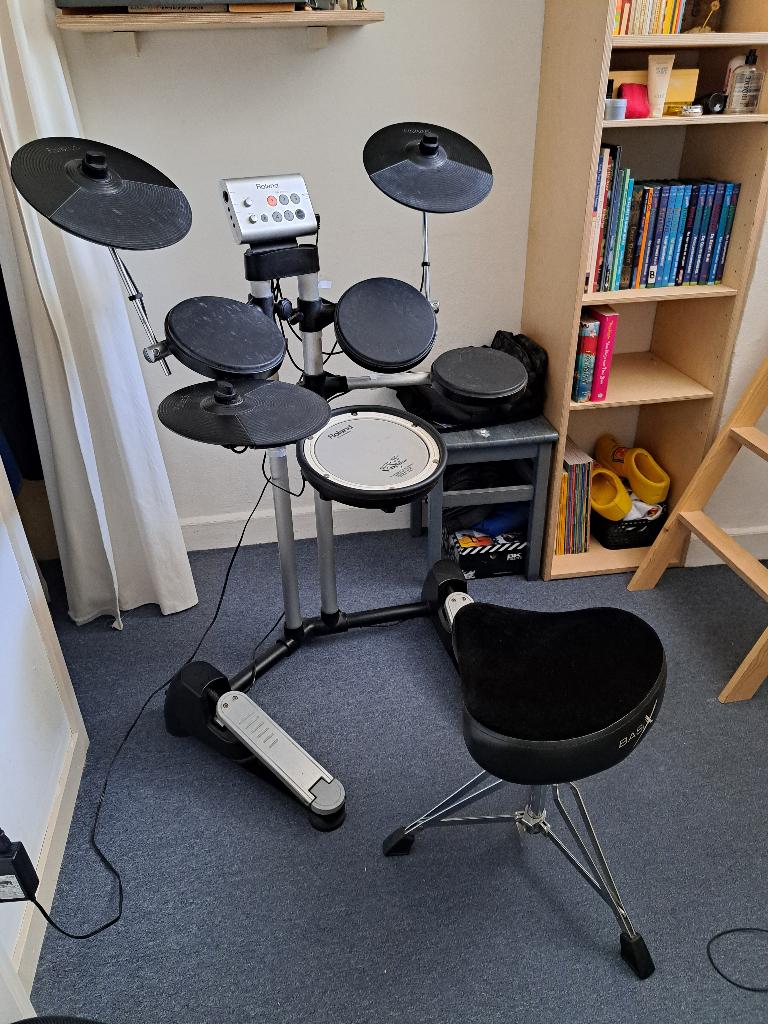 Roland HD-1 V-Drums Elektronisch Drumstel + Kruk, Ophalen, Gebruikt, Roland, Elektronisch