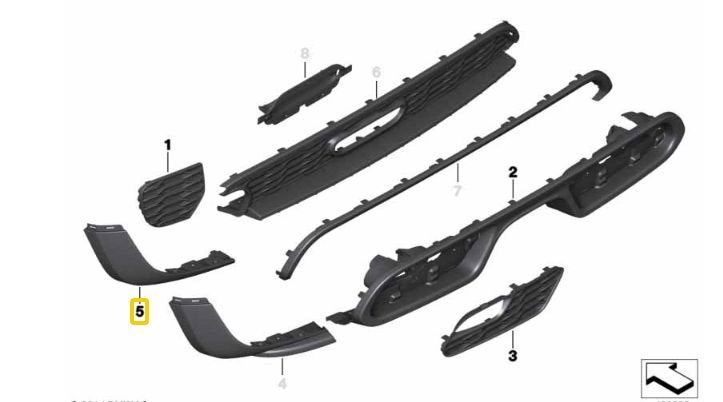 Achterbumper links deel onderkant JCW Mini F55 F56 F57 51127, Auto-onderdelen, -, Nieuw, Ophalen of Verzenden, Mini